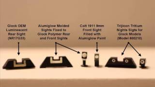 Glow in the Dark Gun Sights (Alumiglow vs. Glock and Trijicon Tritium)