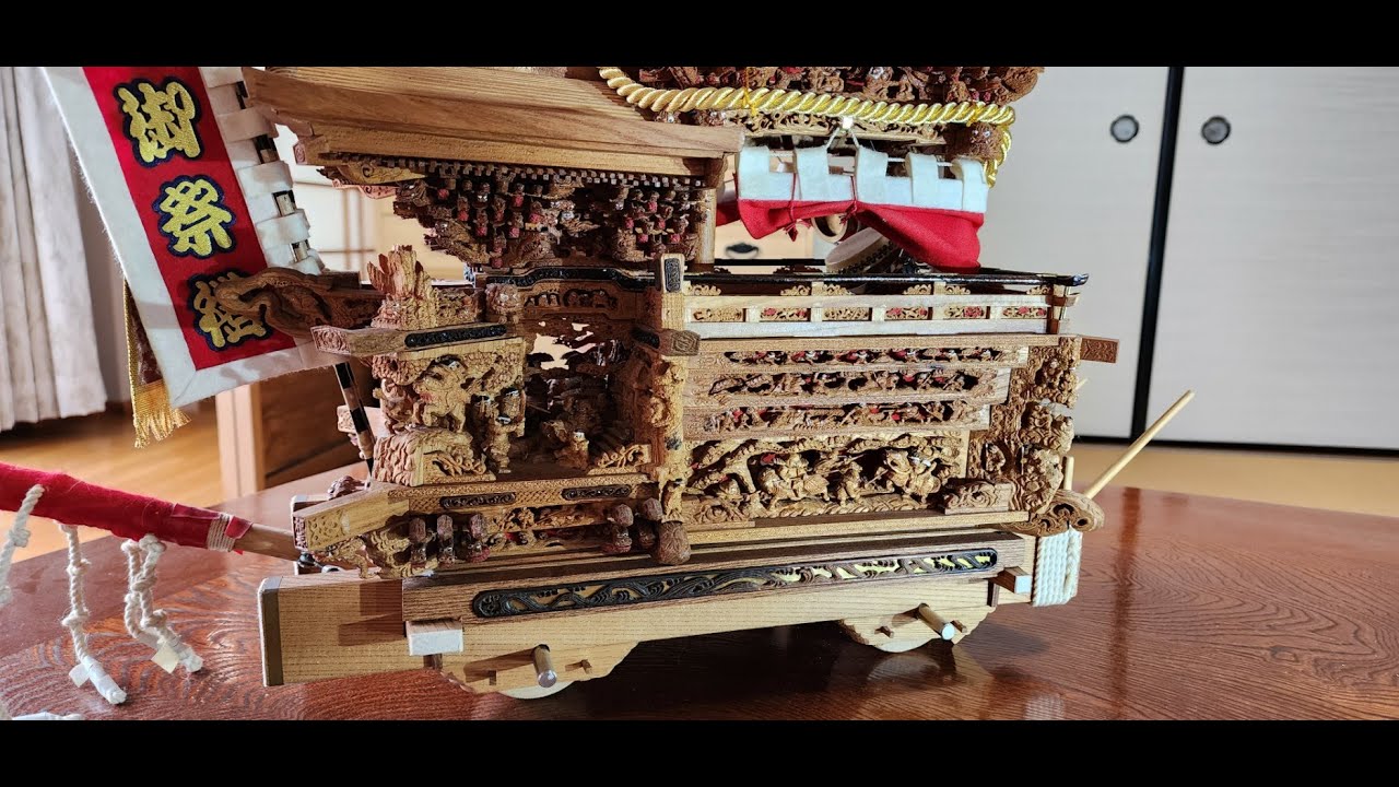 木製手作りミニだんじり直接引き取り可