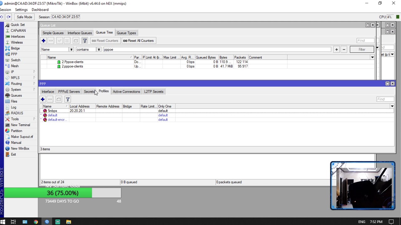 auto queue tree hotspot + pppoe setup with gaming prio - YouTube
