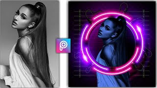 New Picsart Editing / How To Edit Round Neon Lights Background In Any Photo / Rocky Editing World / screenshot 1
