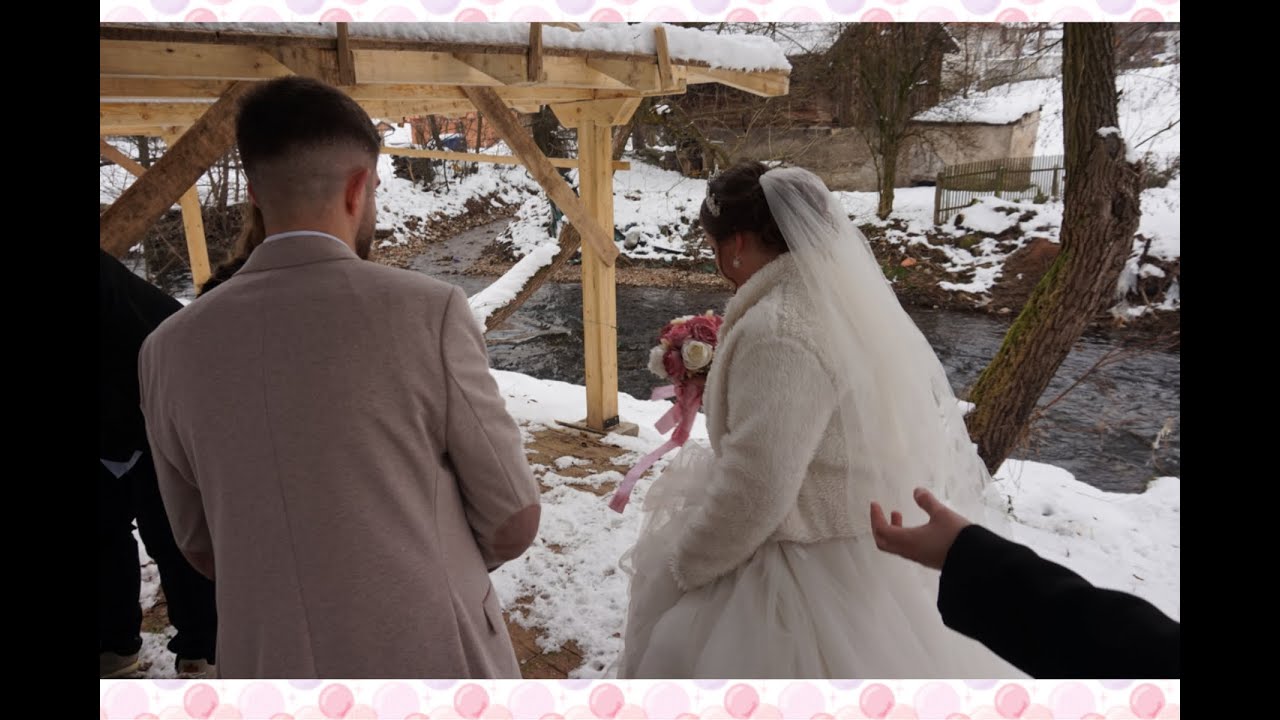 Svadba Na Velikom Snijegu i Velikom Minusu Dolazak Mladenaca  Darivanje snimatelj Ramiz