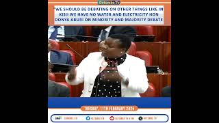 We Should Be Debating On Other Things Hon Donya Aburi On Minority And Majority Debate