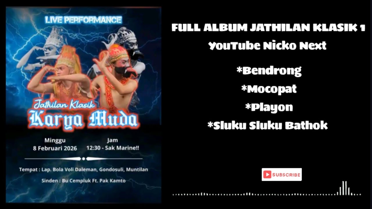 Full Album Kumpulan Lagu Lagu Jathilan Klasik Terbaru KARYA MUDA awal 2026