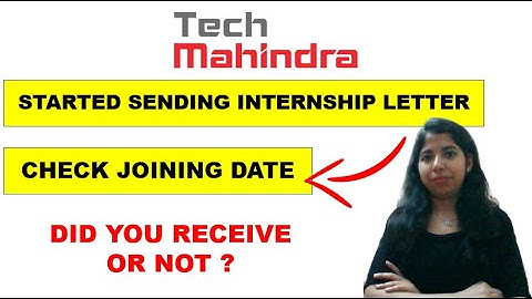 Tech Mahindra Sending Internship Letter | Tech Mahindra Elevate