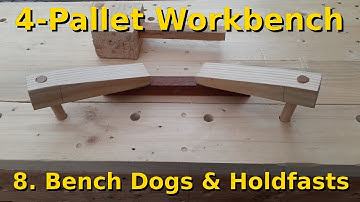 4-Pallet Workbench part 8 - Bench dog holes and wooden holdfasts