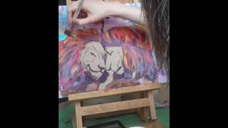 Promo of painting: Love and lions screenshot 3