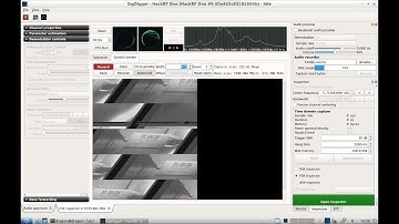 DragonOS LTS SigDigger demodulating a 5 GHz analog video/FPV drone link (HackRF One, SigDigger)