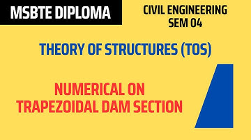 Numerical on Trapezoidal Dam Section/Theory Of Structure/Civil Engineering Sem 04/MSBTE Diploma.