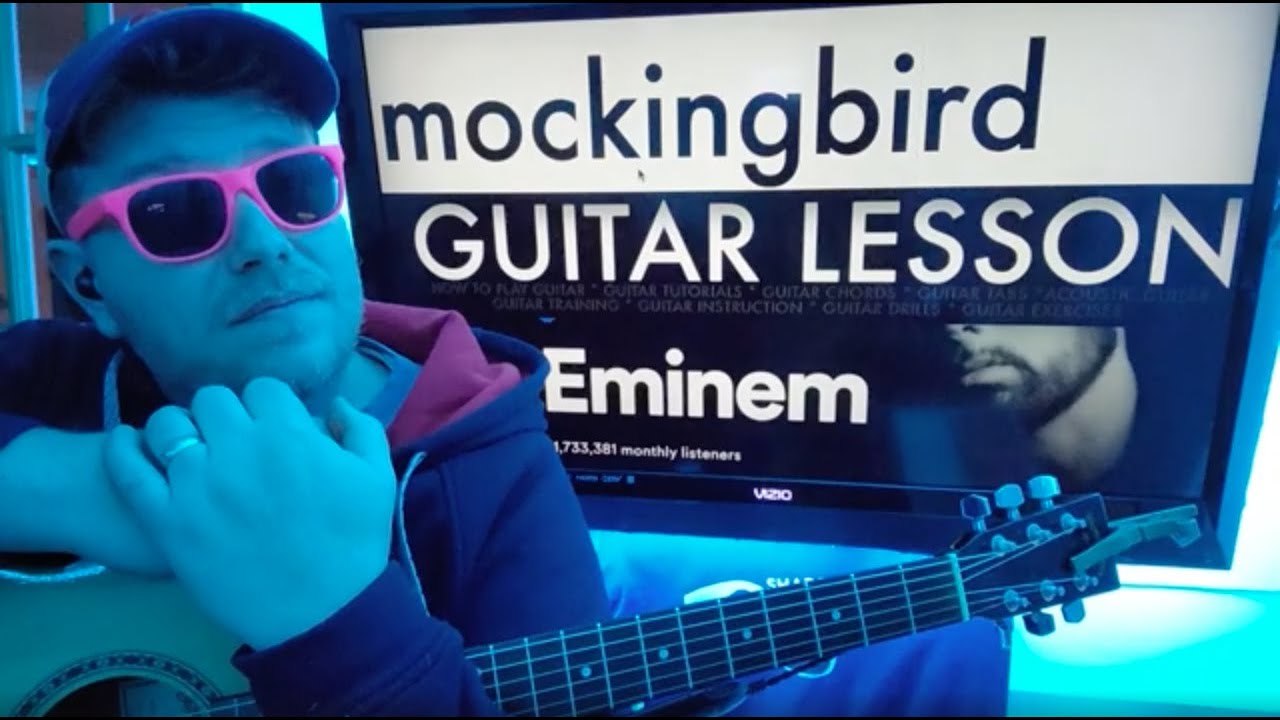 How To Play Mockingbird Eminem Guitar Tutorial (Beginner Lesson