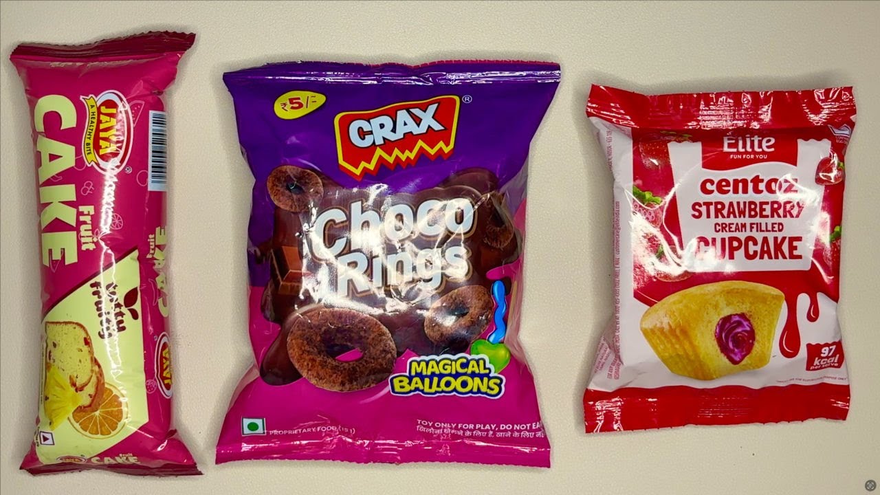 🧁 ASMR Some Lots Of Choco cakes / Fruit cake Crax Choco rings ...