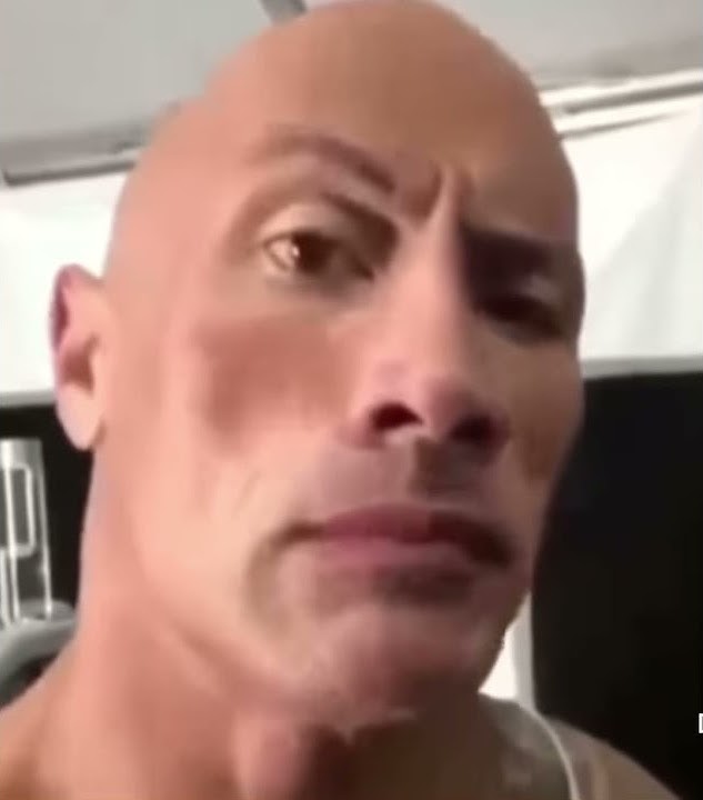 Dwayne The Rock Johnson Eyebrow Meme (no music) YouTube