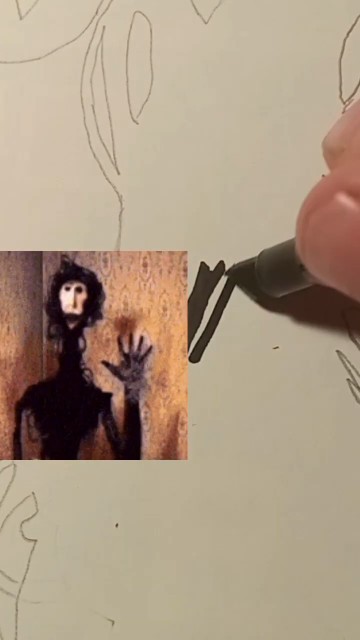 Drawing analog horror creatures to my wall pt 1 #analoghorror#horror#analog#draw#drawing