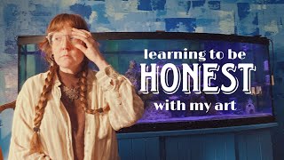 "Learning to be Honest with my Art" Chatty, podcast style art time-lapse 