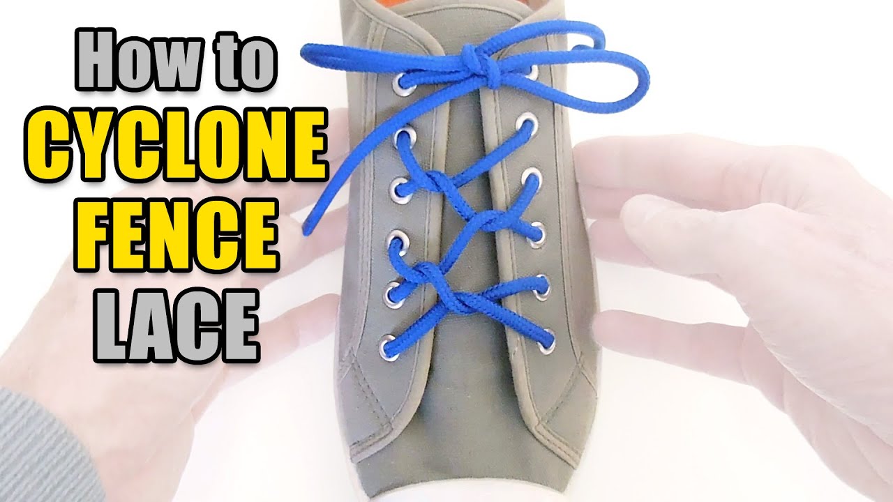 Cyclone Fence Lacing Tutorial – Professor Shoelace - YouTube