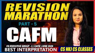 📚📚REVISION OF CAFM PART-5 |📒CS EXECUTIVE📒|🧠🚀✨BY CA SONIKA MAAM |📅 JUNE 2026