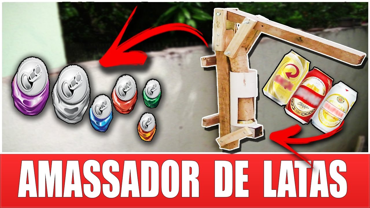 Como Fazer # MAQUINA DE AMASSAR LATAS