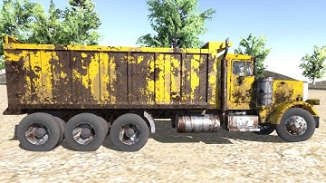 Unity - Dump Truck With Deforming Tires Test ( Truss Physics )