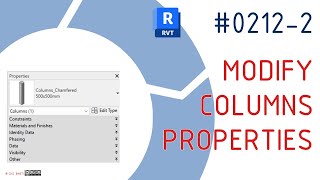 0212-2 #RevitTraining #Revit Modify #Column Properties #BIMTraining