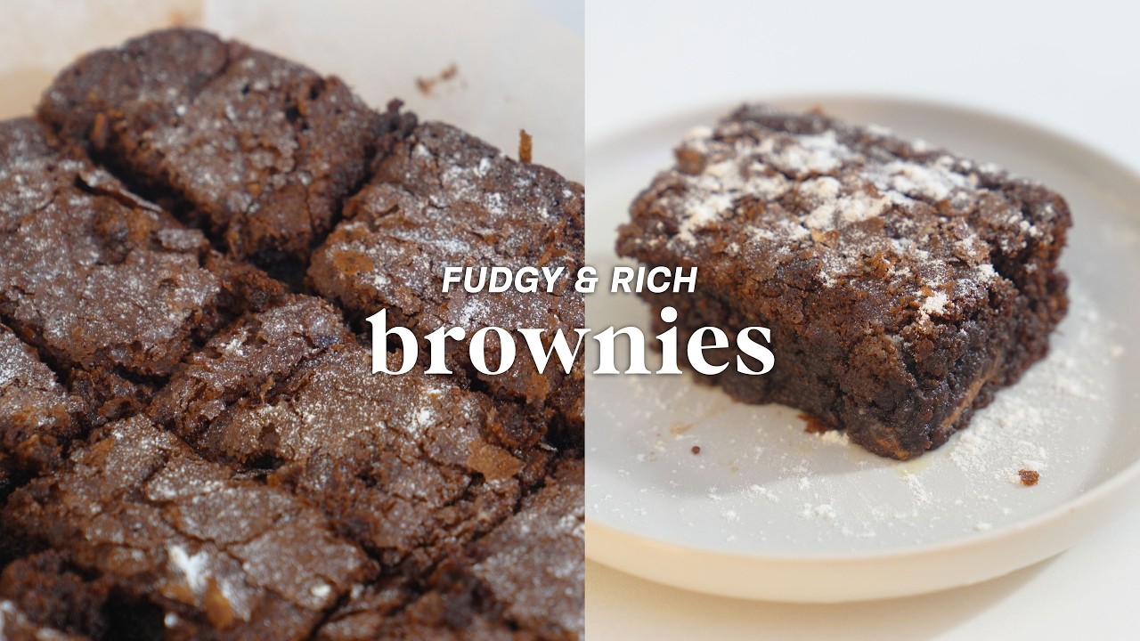 Chocolate Fudgy Brownies 🍫 quick no mixer recipe