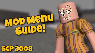 WHAT'S INSIDE THE MOD MENU? • Roblox SCP-3008 