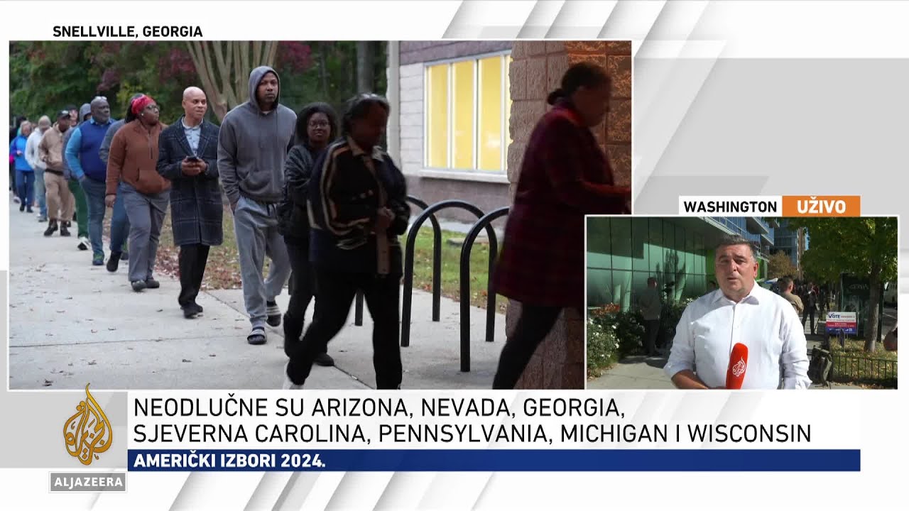 حشود غفيرة في مراكز الاقتراع في جميع أنحاء الولايات المتحدة، ومنافسة حامية بين هاريس وترامب