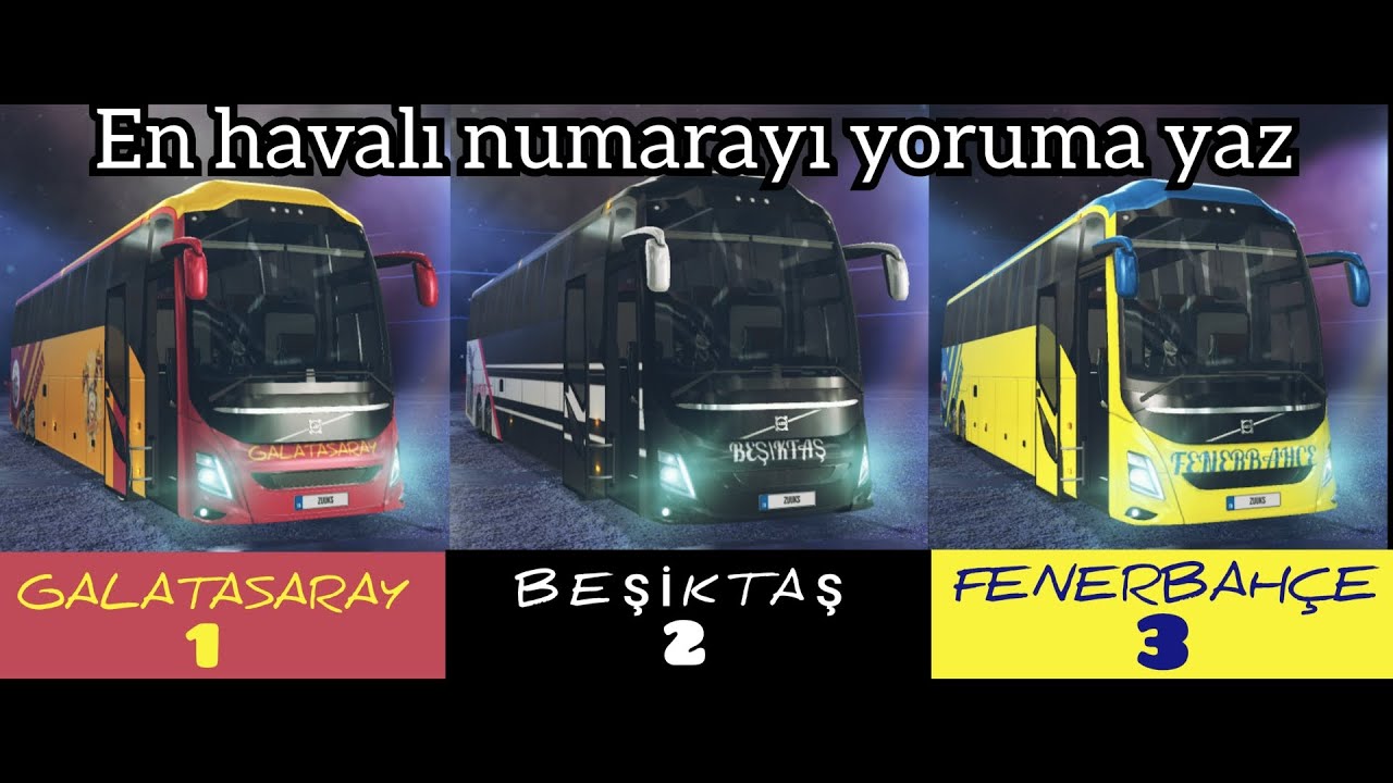 GALATASARAY FENERBAHÇE BEŞİKTAŞ OTOBÜS SKİN. BUS SİMULATOR  OTOBÜS SİMULATOR SKİN.
