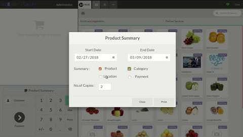 Odoo 11 POS Summary Report