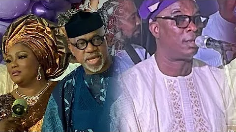WATCH HOW GOV DAPO ABIODUN HONOUR HIS COMMISSIONER HON FUNMI AFUNWAPE AT HER 50TH BIRTHDAY PARTY