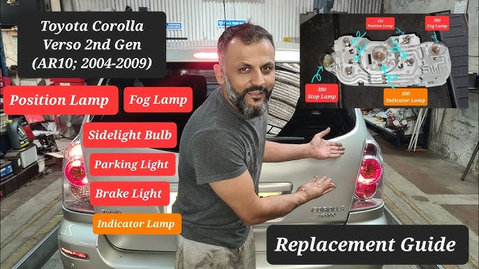 How to replace rear Register Plate light bulb Toyota Corolla