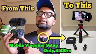 BEST WIRELESS DUAL MIC FOR SMARTPHONES IN BUDGET - Perfect Vlogging Setup For YouTube(2023) | Review