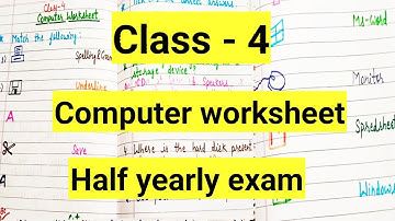 Class 4 Computer half yearly exam Question Paper 2024-25 | Class 4 Exam Paper Computer worksheet
