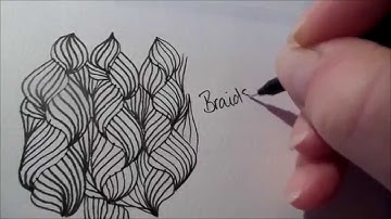 How to draw tanglepattern Braids
