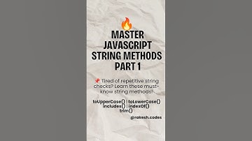 🔥 Master JavaScript String Methods– Day 7 of #100DaysOfCode #JavaScript #shorts #js #codeeveryday