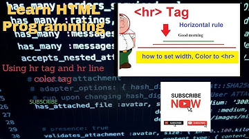 Learn HTML Programming Using hr tag and hr line color tag