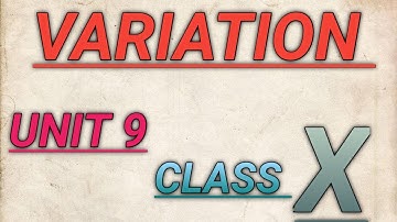 UNIT 9 VARIATION EX 9.1 Qno 3 AND 4 CLASS X SINDH TEXT BOARD