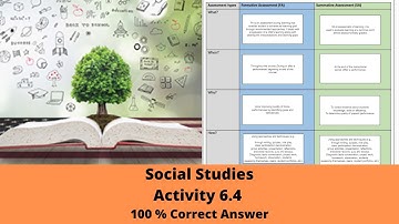 Social Studies 6.4 -Activity | Solve Process | 100% Correct Answer |