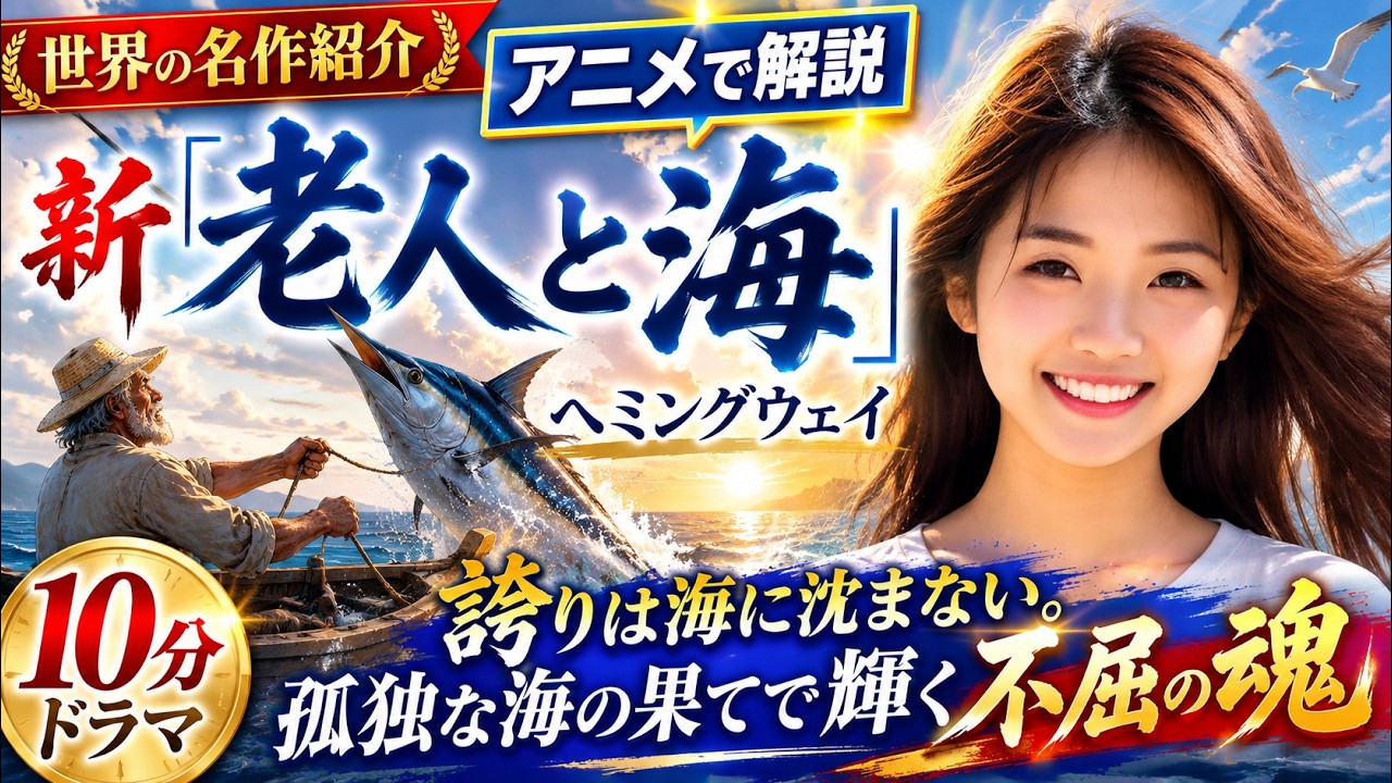 人は破壊されても敗北しない【老人と海】が語る究極の生き方。この動画