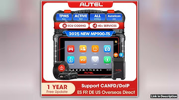 2025 Autel MaxiPRO MP900TS Scanner TPMS Diagnostic Tool ECU Coding Active Test 40 Services CAN FDDO
