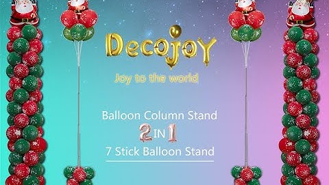 Decojoy 4 sets balloon stands tutorial, How to make balloons float without helium