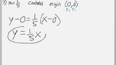 Math 119 : 3.3 #7, #10 (Intermediate Algebra Tutorial : Finding The Equation Of A Line)