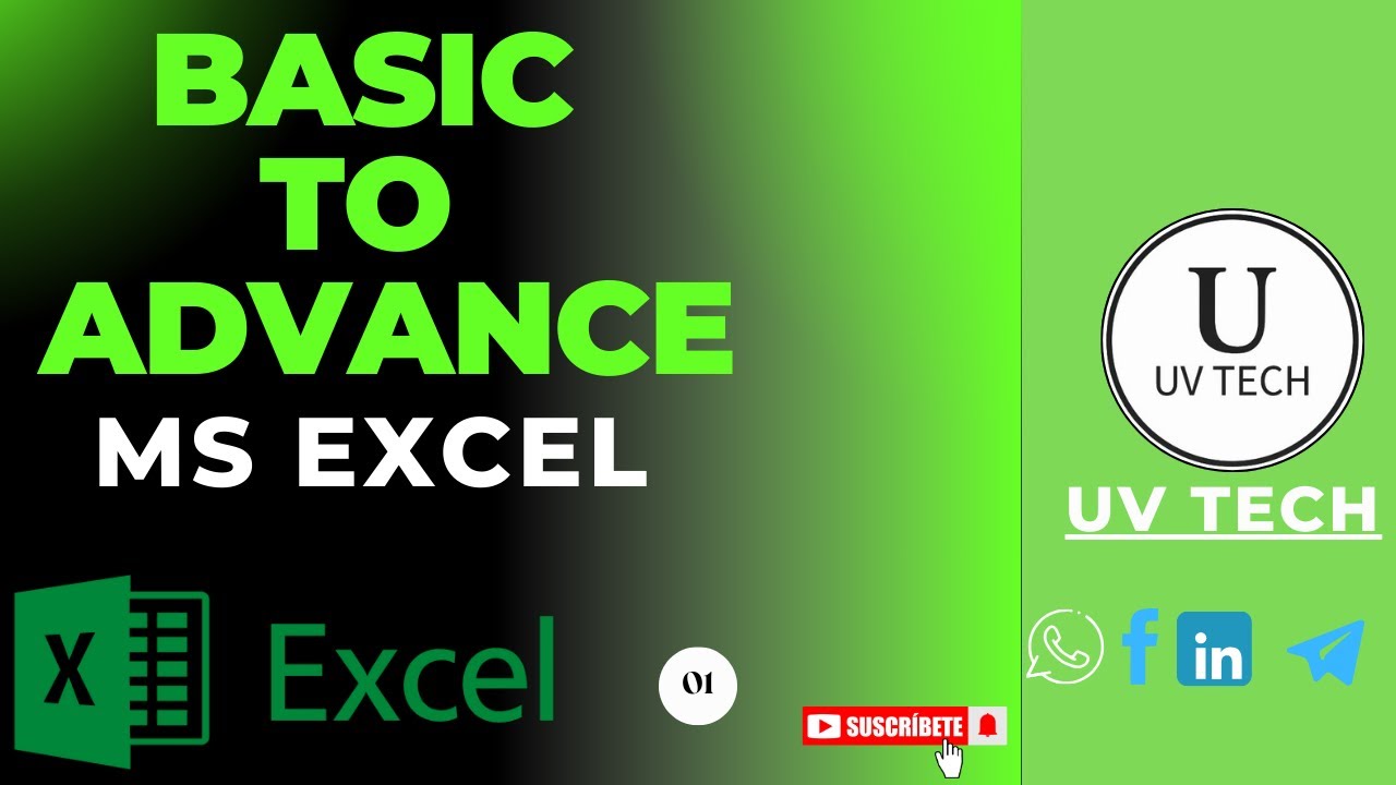 BASIC TO ADVANCE EXCEL || how to learn MS Excel || most important ...