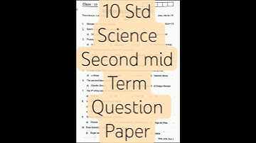 10std Science second mid term question paper english medium #10thclass #10std #10thscience #10th