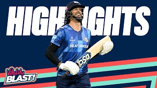 David Wiese Scores Crucial 50 | Leicestershire v Yorkshire - Highlights | Vitality Blast 2023