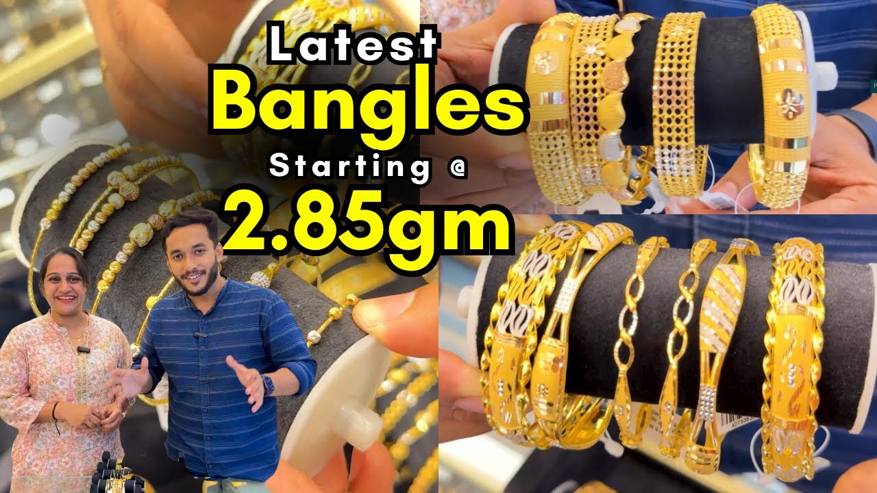 Full video Latest Light weight Bangles collection #kothamangalam  #johanjewellers #916gold #bangles 