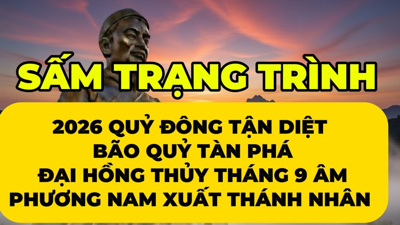SẤM TRẠNG TRÌNH 2026 BÃO QUỶ DỒN DẬP TỪ THÁNG 7–10 ÂM LỊCH? HỎA TỪ PHƯƠNG NAM – THỦY DÂNG PHƯƠNG BẮC