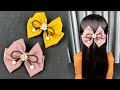WoW !! Beautiful Bow Clip. How to make Fabric Bow Clip. Hair Accessories.