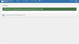 First time login and create workflow