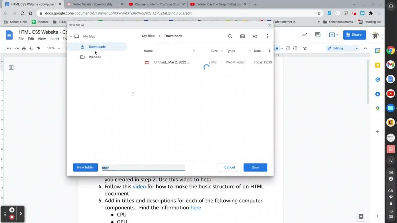 HTML & CSS  Development on a Chromebook Part 2 Creating an
