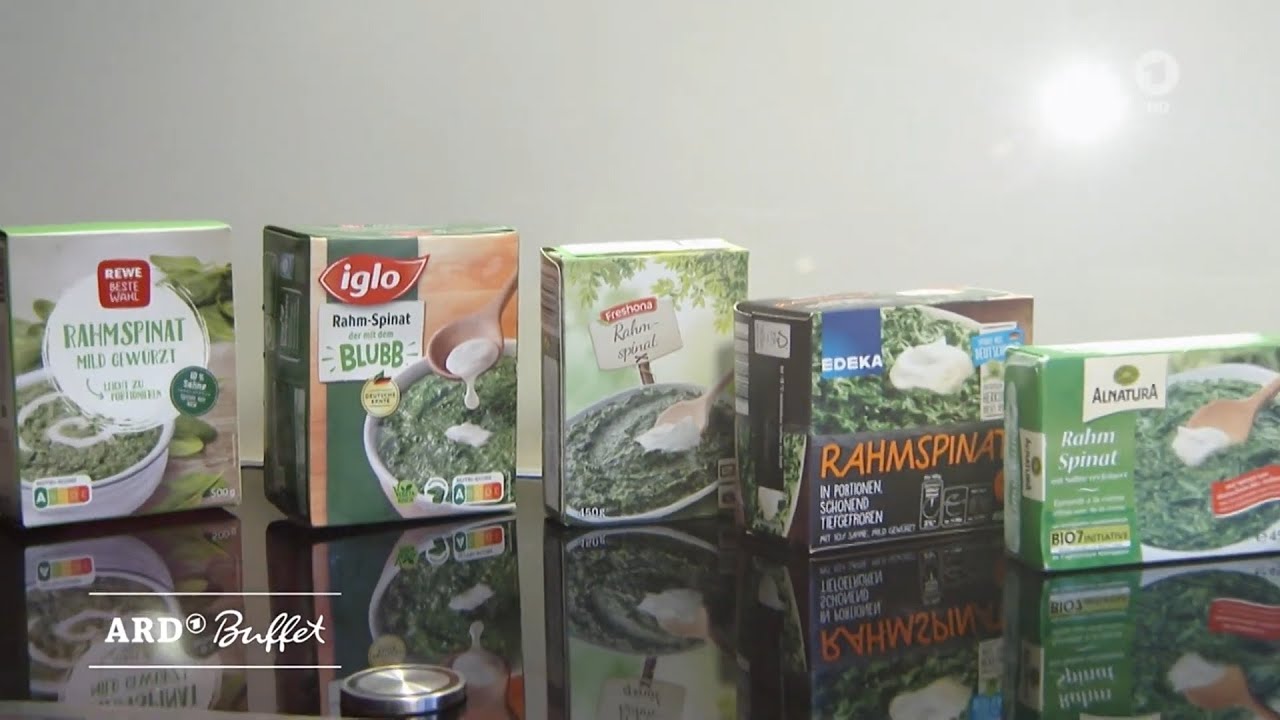 Test und Geschmacksprobe: Welcher Rahmspinat schmeckt am besten? (26.02.2021 ARD-Buffet)