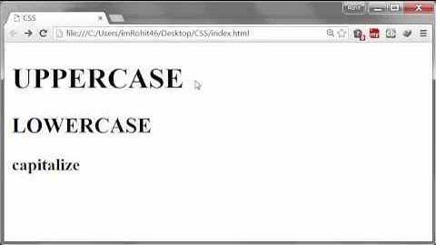 CSS Tutorials - 19 - Text Transform